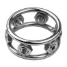MenSteel Cockring en métal avec Pics Spikes Steel